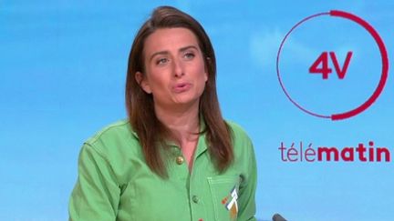 Marine Tondelier, secrétaire nationale d'Europe Écologie - Les Verts (EELV), était l'invitée des "4 Vérités" sur France 2, mercredi 7 juin. (France 2)