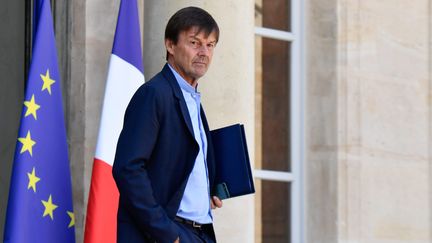 Nicolas Hulot, à la sortie du Conseil des ministres le 25 juillet 2018 au palais de l'Elysée. (MAXPPP)