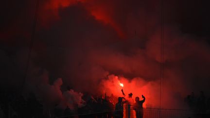 Des supporters de l'OM lors du 120e anniversaire du club en 2019 (SYLVAIN THOMAS / AFP)