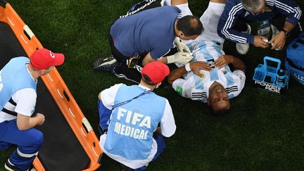 L'Argentin&nbsp;Gabriel Mercado face à la Croatie, le 21 juin 2018 à&nbsp;Nizhny Novgorod&nbsp;(Russie)/ (KIRILL KUDRYAVTSEV / AFP)