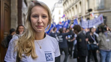 Marion Mar&eacute;chal-Le Pen &agrave; la f&ecirc;te traditionnelle du Front national en l'honneur de Jeanne d'Arc, le 1er mai 2011, &agrave; Paris. (BERTRAND LANGLOIS / AFP)