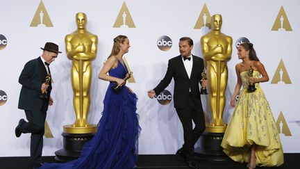 &nbsp; (Rylance, Larson, DiCaprio and Vikander aux Oscars 2016 © Reuters / Mike Blake)