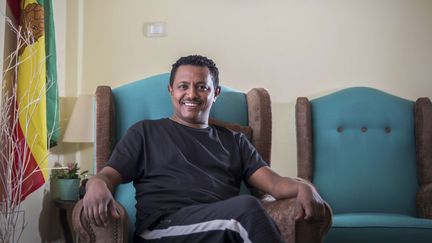 Le chanteur éthiopien Teddy Afro chez lui à Addis Abeba (9 mai 2017)
 (Mulugeta Ayene / AP / SIPA)