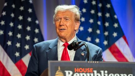 Le président élu américain, Donald Trump, le 13 novembre 2024, à Washington (Etats-Unis). (GETTY IMAGES NORTH AMERICA / AFP)