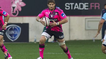 Pascal Papé à la relance avec le Stade Français. (ERIC BALEDENT / MAXPPP)