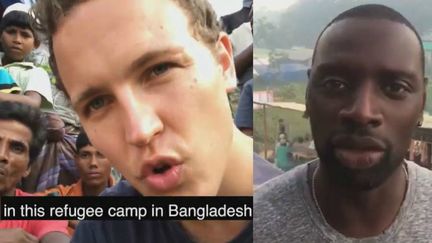 Jérôme Jarre et Omar Sy pour la cause Rohingya lance le hashtag #LoveArmyForRohingya 
 (Twitter )