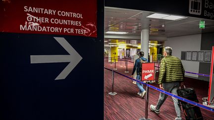 De spassagers à l'aéroport de Roissy-Charles De Gaulle, le 12 novembre 2020. Photo d'illustration. (MARTIN BUREAU / AFP)