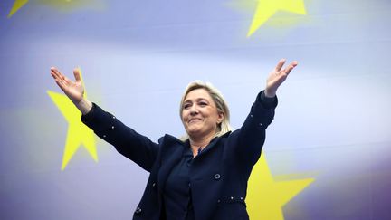 Marine Le Pen, le 1er mai 2014 &agrave; Paris.&nbsp; (KENZO TRIBOUILLARD / AFP)