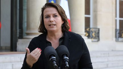 Claire Hedon au palais de l'Elysée, le 17 octobre 2017, à Paris. (LUDOVIC MARIN / AFP)