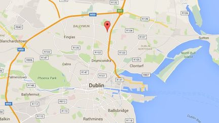 La fusillade a eu lieu sur&nbsp;Swords Road, entre&nbsp;Collins Avenue et&nbsp;Griffith Avenue, à Dublin (Irlande), le 5 février 2016. (GOOGLE MAPS / FRANCETV INFO)