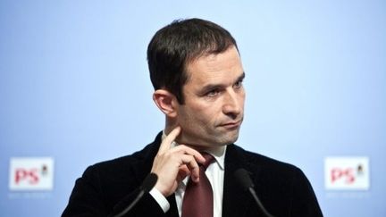 Benoît Hamon a invité Arnaud Montebourg à modérer ses propos lors du point presse hebdomadaire du PS (AFP)