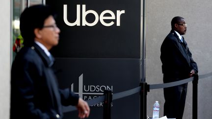 L'entrée du siège de la société Uber, le 8 mai 2019 à San Francisco, en Californie (Etats-Unis).&nbsp; (JUSTIN SULLIVAN / GETTY IMAGES NORTH AMERICA / AFP)