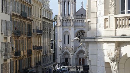 La basilique Notre-Dame à Nice, le 29 octobre 2020.&nbsp; (VALERY HACHE / AFP)