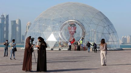 La Coupe du monde de football débutera le 21 novembre à Doha, au Qatar. (KARIM JAAFAR / AFP)