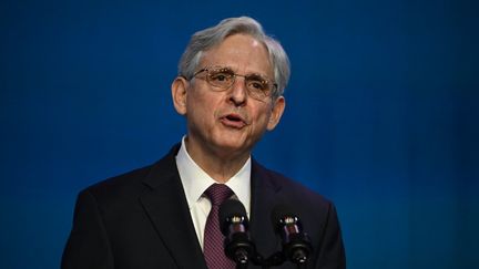 Le juge américain Merrick Garland, futur ministre de la Justice de Joe Biden, lors d'une discours à Wilmington (Delaware, Etats-Unis), le 7 janvier 2021. (JIM WATSON / AFP)