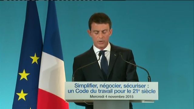 La refonte du Code du travail, une "véritable révolution" selon Valls