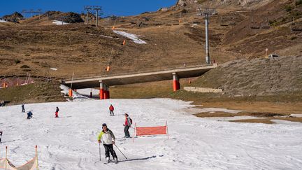 La station de La Mongie (Hautes-Pyrénées) le 3 février 2024 (JEAN-MARC BARRERE / HANS LUCAS)