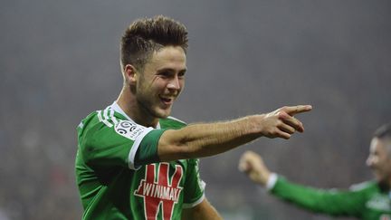 Ricky Wolfswinkel, l'attaquant de l'AS Saint-Etienne. (JEFF PACHOUD / AFP)