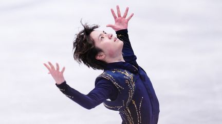 Le patineur japonais Shoma Uno a été sacré champion du monde, samedi 26 mars 2022, à Montpellier. (KAZUKI WAKASUGI / YOMIURI)