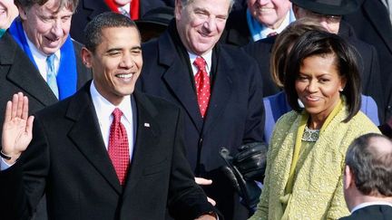 Le président Obama prête serment le 20 janvier 2009. (MARK WILSON / GETTY IMAGES NORTH AMERICA / AFP)