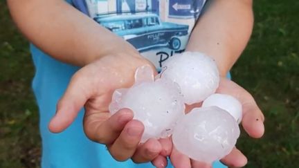 Un violent orage de grêle a frappé la région de Clermont-Ferrand (Puy-de-Dôme) lundi 1er juillet. (FRANCE 2)