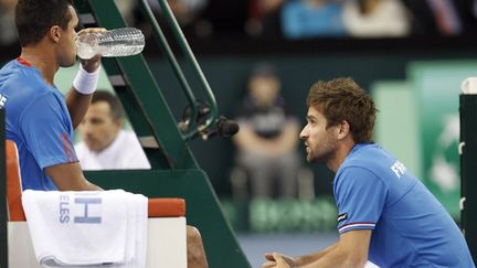 Arnaud Clément conseille Jo-Wilfried Tsonga en tant que capitaine de l'équipe de France