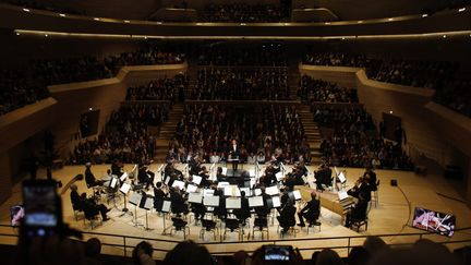 La Seine musicale lors de son inauguration, le 22 avril 2017. (OLIVIER CORSAN / MAXPPP)