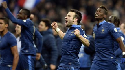 La joie du joueur tricolore Mathieu Valbuena