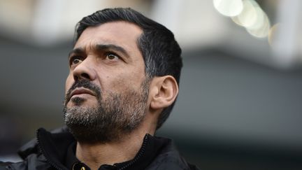 L'entraîneur de Nantes, Sergio Conceiçao, lors du match Nantes-PSG, le 21 janvier 2017. (JEAN-SEBASTIEN EVRARD / AFP)