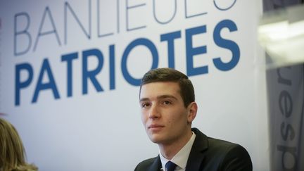 Jordan Bardella a&nbsp;été promu porte-parole du RN en septembre 2017. (THOMAS PADILLA / MAXPPP)