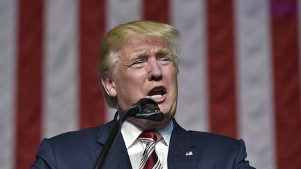 Le candidat républicain Donal Trump lors d'un meeting à Roanoke, en Virginie (Etats-Unis), le 24 septembre 2016. (MANDEL NGAN / AFP)