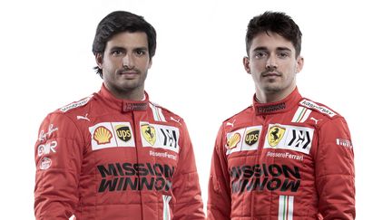 Les pilotes Ferrari pour la saison 2021, Carlos Sainz et Charles Leclerc (HANDOUT / SCUDERIA FERRARI PRESS OFFICE)