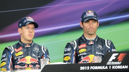 Sebastian Vettel et Mark Webber (Red Bull) (ROSLAN RAHMAN / AFP)