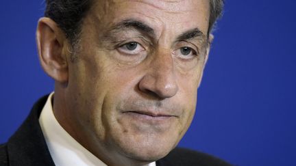 Nicolas Sarkozy au si&egrave;ge de l'UMP, &agrave; Paris, le 17 janvier 2015. (LIONEL BONAVENTURE / AFP)