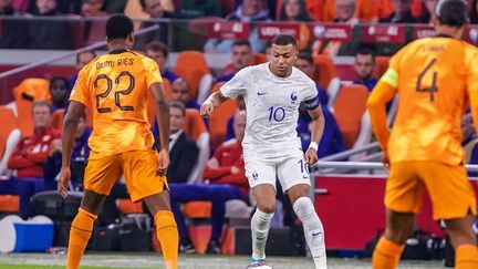 Kylian Mbappé lors de Pays-Bas-France, le 13 octobre 2023, à Amsterdam. (AFP)