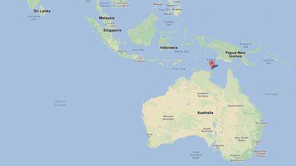 Des pi&egrave;ces de cuivre en provenance d'Afrique de l'Est ont &eacute;t&eacute; retrouv&eacute;es sur les &icirc;les Wessel, dans le nord de l'Australie, en 1944. (GOOGLE MAPS / FRANCETV INFO )