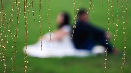 Huai'an (Xinhuan) Chine, le 3 mars 2016. Jeune couple chinois posant pour son mariage


 (Zhou Haijun / XINHUA)