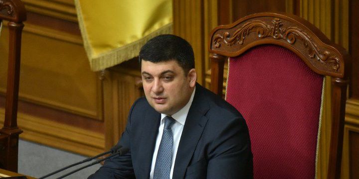 Le successeur du Premier ministre, Volodymyr Groïsmann, présidant une séance à la Rada le 12 avril 2016.

 (Serguei Supinsky / AFP)