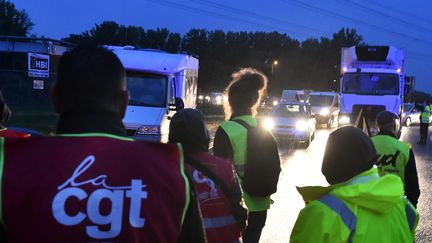 Mobilisation des routiers contre la réforme du Code du Travail, le 25 septembre 2017 (THIERRY BORDAS / MAXPPP)