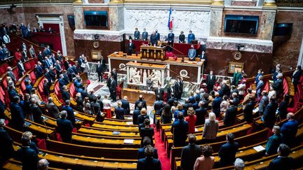 Les députés à l'Assemblée nationale, à Paris, le 19 octobre 2021. (XOSE BOUZAS / HANS LUCAS / AFP)