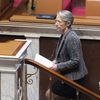 La Première ministre, Elisabeth Borne, annonce le recours au 49.3 sur la réforme des retraites, à l'Assemblée nationale, le 16 mars 2023. (VINCENT ISORE / MAXPPP)