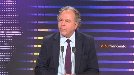 Luc Chatel, président de la plateforme Automobile (PFA) était l'invité du "8h30 franceinfo", lundi 14 octobre 2024. (FRANCEINFO / RADIO FRANCE)