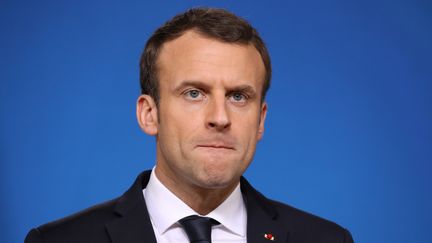 Emmanuel Macron a réaffirmé sa volonté de réformer le statut des cheminots. (LUDOVIC MARIN / AFP)