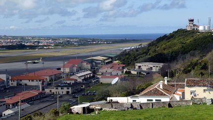 La base aérienne de Lajes, dans l'archipel des Açores (Portugal), le 15 mars 2003. (SANTIAGO LYON / AP / SIPA)