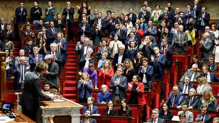 The ranks of the left in the National Assembly, December 19, 2023. (LUDOVIC MARIN / AFP)