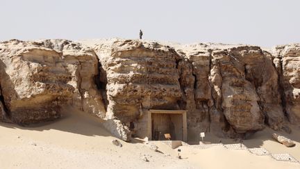 Les momies ont été découvertes dans cette nécropole de Touna el-Gebel, nouvellement mise au jour à Minya, en Moyenne-Egypte. (AMR DALSH / REUTERS)