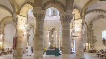 La basilique de Neuvy-Saint-Sépulchre, dans l'Indre, copie du Saint-Sépulchre de Jérusalem. (GUY CHRISTIAN / HEMIS.FR / AFP)