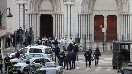 La basilique Notre-Dame à Nice, le 29 octobre 2020.&nbsp; (VALERY HACHE / AFP)