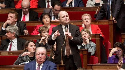 Le président du groupe PS à l'Assemblée nationale, Bruno Le Roux, lors d'une séance dans l'hémicycle, le 9 février 2016. (MAXPPP)