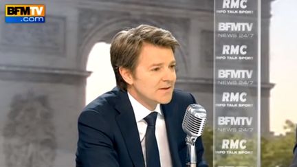 L'ancien ministre de l'Economie Fran&ccedil;ois Baroin, sur BFMTV et RMC, le 24 juin 2015. (BFMTV / DAILYMOTION)